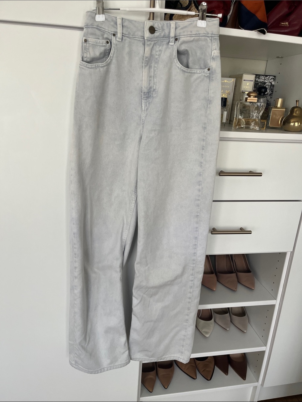Light Gray Women’s Straight-Leg Jeans